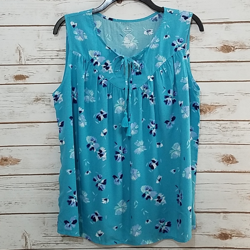5/$30 🎀 St. John's Bay | Sleeveless Floral Boho Tank Top